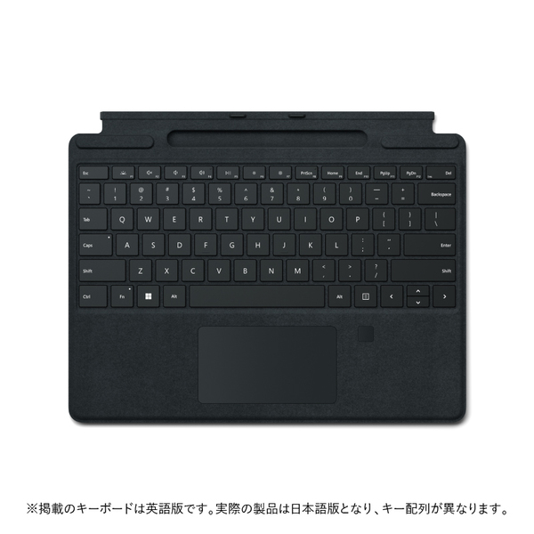 ★Microsoft / マイクロソフト Surface Pro 指紋認証センサー付き Signature キーボード 日本語 8XF-00019 [ブラック]